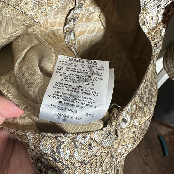 Stella McCartney Runway Crocodile Jacquard V-Neck Open Back Slit Dress Size 2 - Picture 13 of 15